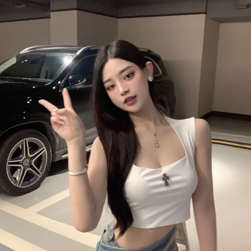 Jiashucheng Áo Hai Dây Ôm Dáng Mùa Hè Phong Cách Mới Cho Nữ