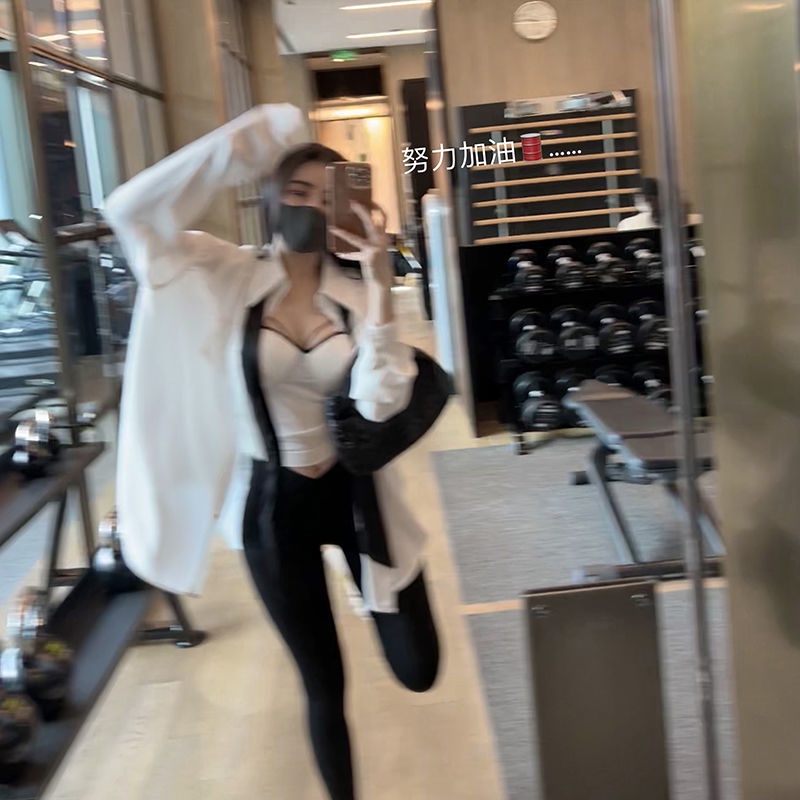 Jiashucheng Áo Hai Dây Màu Trắng Có Đệm Ngực Phong Cách Mới Quyến Rũ Ôm Eo Hẹp Lưng Đẹp Dành Cho Bạn Nữ Mặc Ngoài Trời