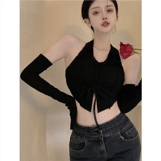 Jiashucheng Áo Hai Dây Cổ Chữ v Quyến Rũ Thời Trang Hè Cho Nữ