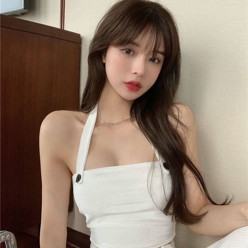 Jiashucheng Áo Hai Dây Dáng Ôm Ngắn Phong Cách Thời Trang Mùa Hè Mới Dành Cho Nữ