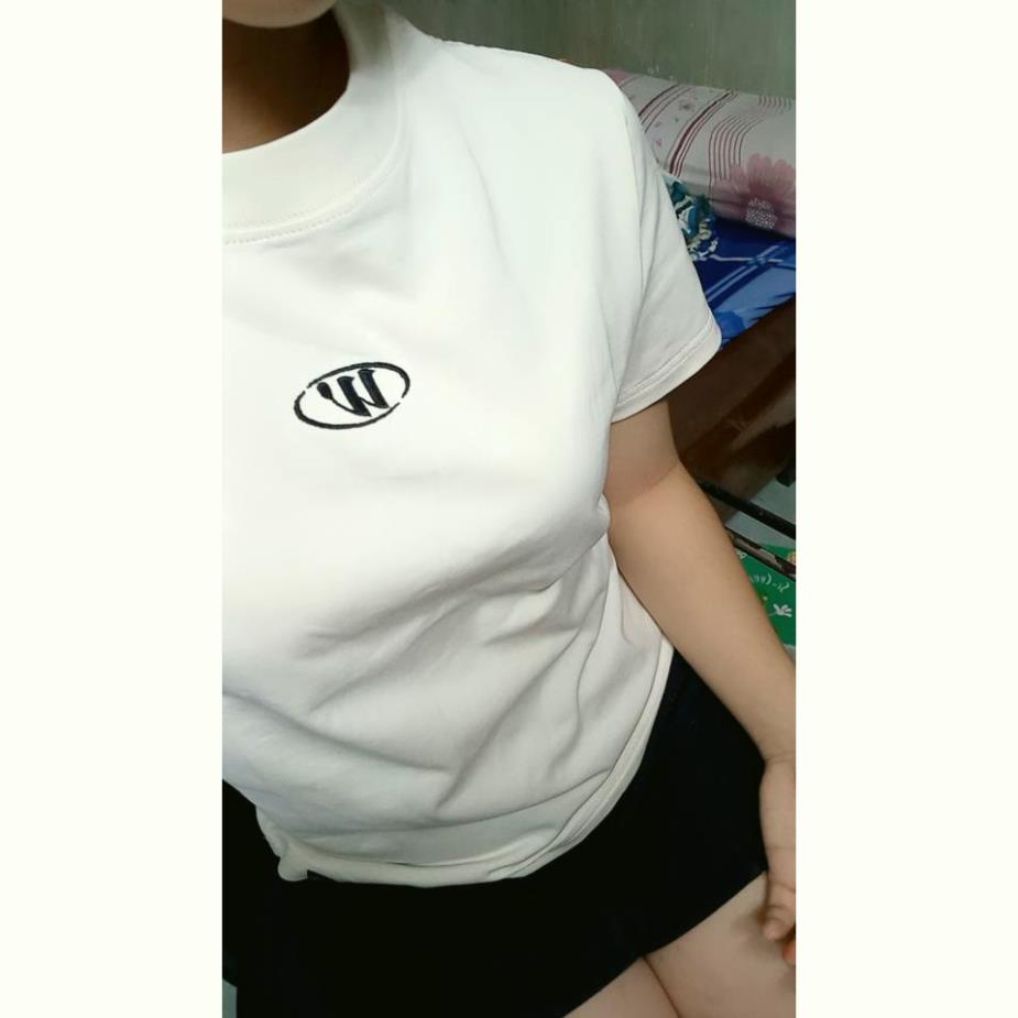 Áo thun baby tee LOGO W cotton 100% thêu chữ W,Áo baby tee Whattowear LocalBrand998