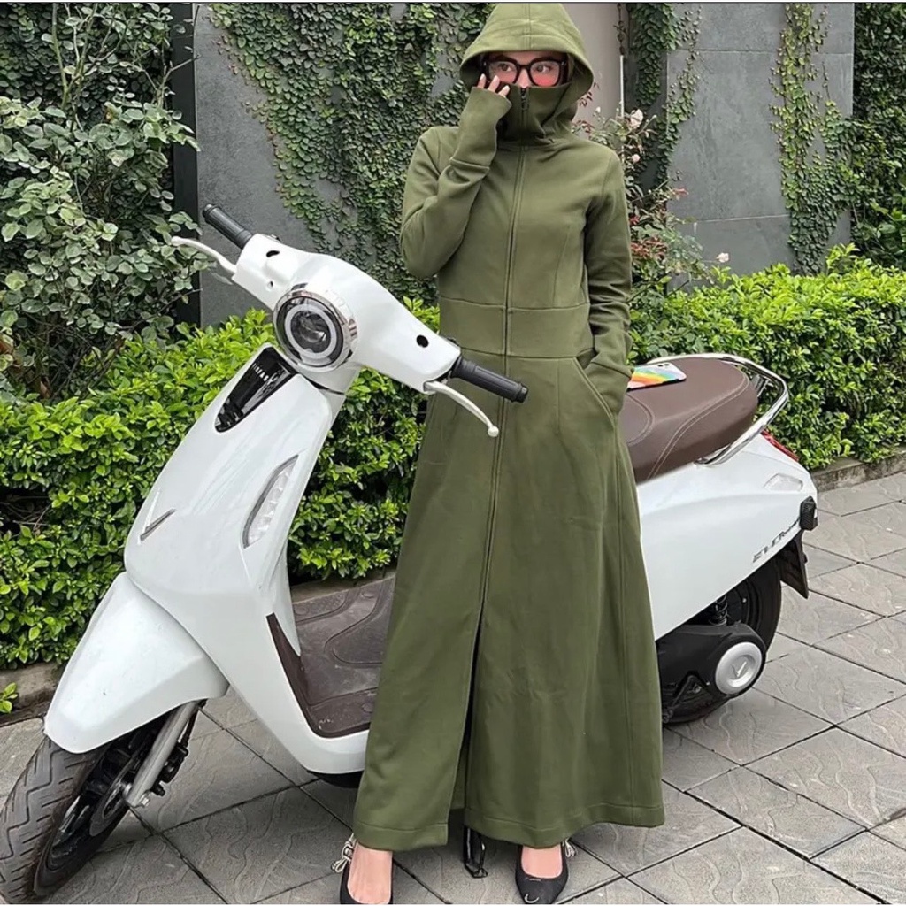 Áo nắng Dài vải Umi Cotton, áo chống nắng toàn thân