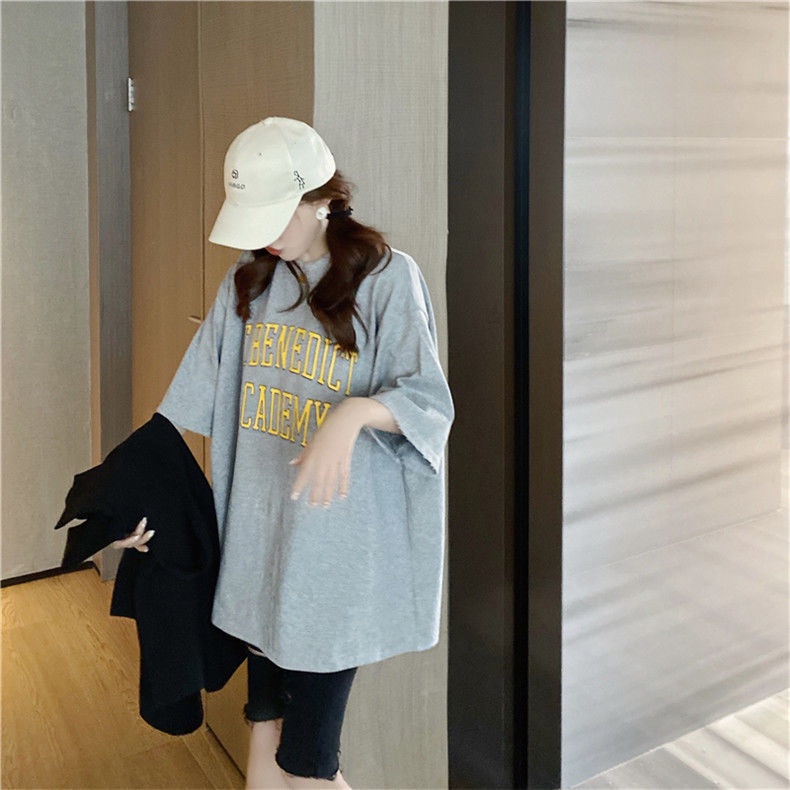 Jiashucheng Áo Thun Ngắn Tay Dáng Rộng Cỡ Lớn Thời Trang Mùa Hè Cho Nữ