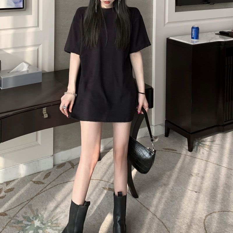 Jiashucheng Áo Thun Tay Ngắn Màu Trắng Dáng Rộng Cỡ Lớn Thời Trang Mùa Hè Cho Nữ