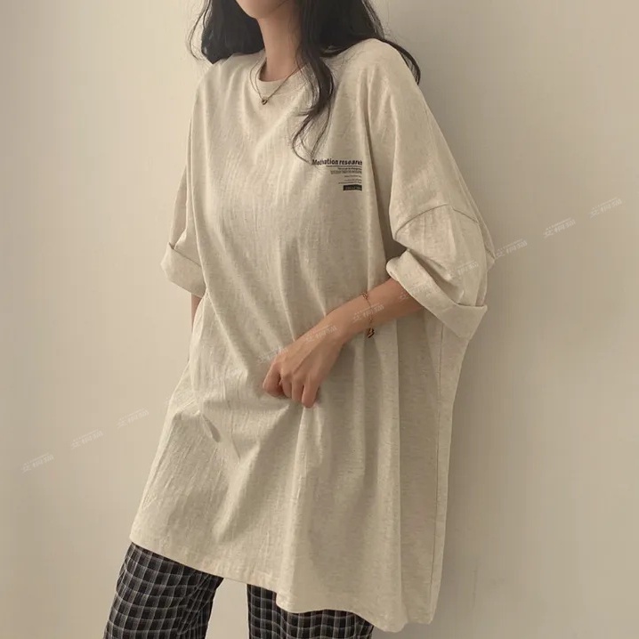 Jiashucheng Áo Thun Cotton Tay Ngắn Dáng Rộng Thời Trang Mùa Hè Phong Cách Hàn Quốc Cho Nữ