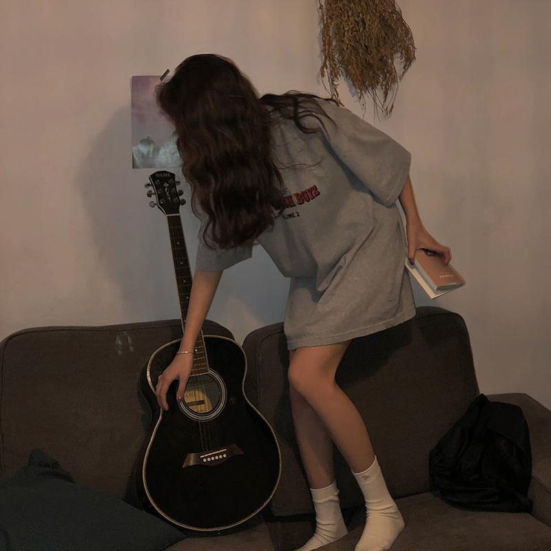 Jiashucheng Áo Thun Cotton Nguyên Chất Ngắn Tay Dáng Rộng Phong Cách Hàn Quốc Thời Trang Mùa Hè Hàng Mới Dành Cho Bạn Nữ