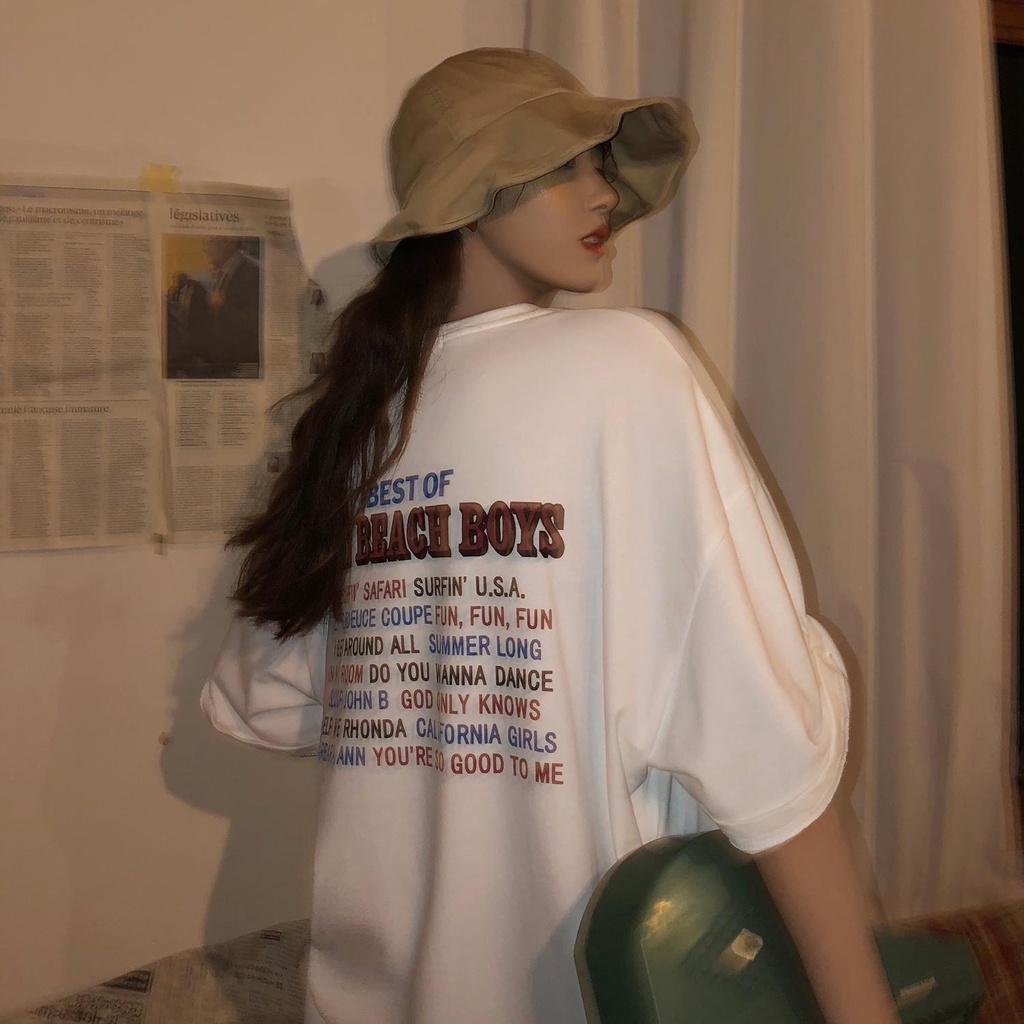 Jiashucheng Áo Thun Cotton Nguyên Chất Ngắn Tay Dáng Rộng Phong Cách Hàn Quốc Thời Trang Mùa Hè Hàng Mới Dành Cho Bạn Nữ