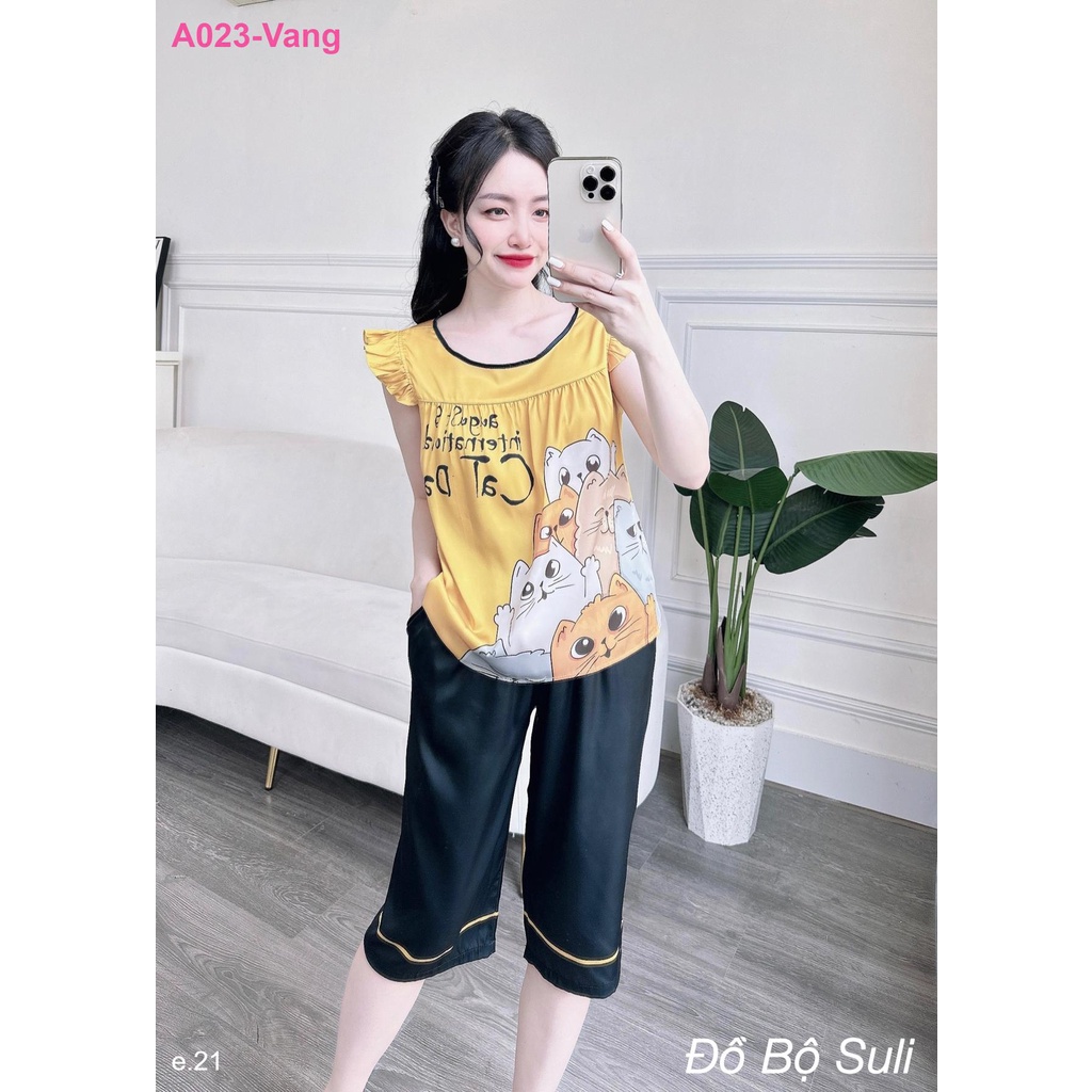 Bộ Lửng Lụa Latin Siêu Xinh A023 - Đồ Bộ Suli