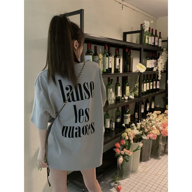 Jiashucheng Áo Thun Nữ Ngắn Tay Cổ Chữ V Thời Trang Mới