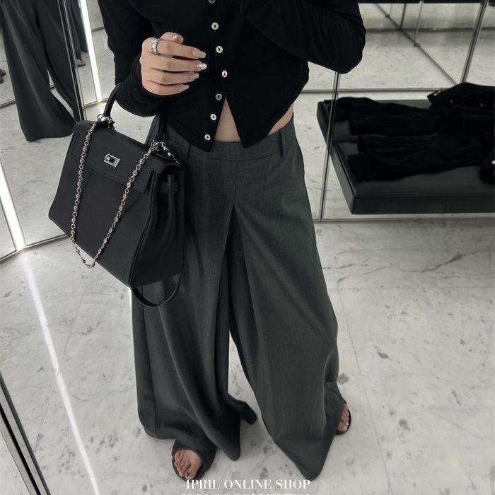 Jiashucheng Quần Ống Rộng Mỏng Cỡ Lớn Phong Cách Mùa Hè Thông Thường