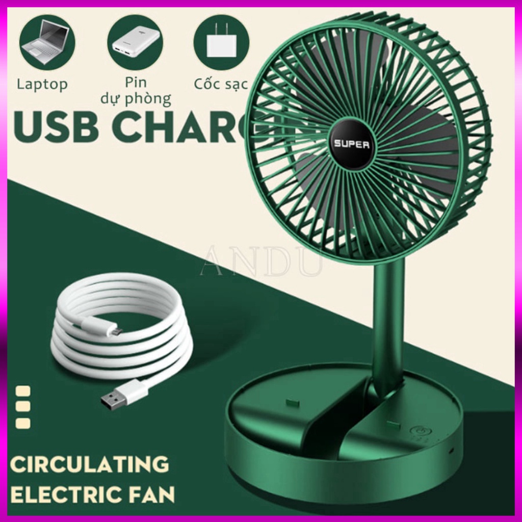 Quạt Tích Điện Super QB3 3 Tốc Độ Gió