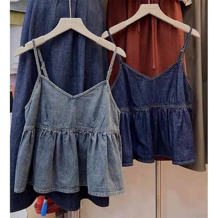 Áo 2 dây jeans giấy Nana21 Nanastore21