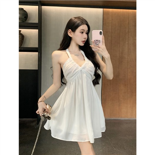 Jiashucheng Đầm Hai Dây Cổ Chữ V Dáng Ôm Thời Trang Quyến Rũ Cho Nữ