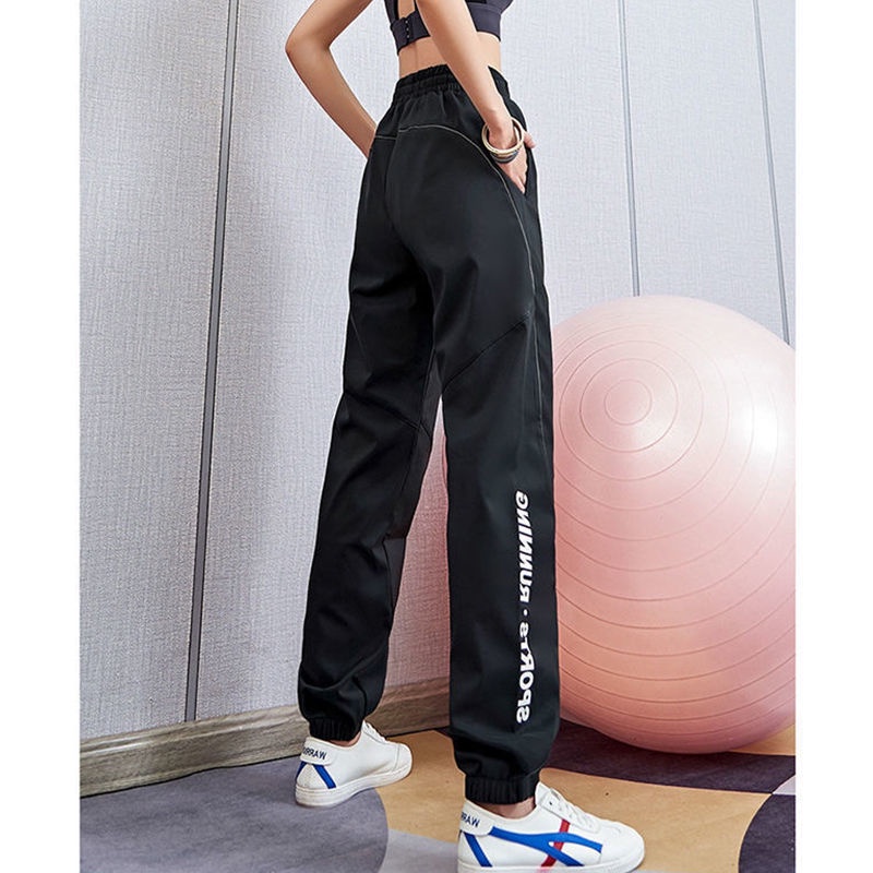 Quần Dài Thể Thao Lưng Cao Dáng Rộng Thời Trang Mùa Hè Cho Nữ