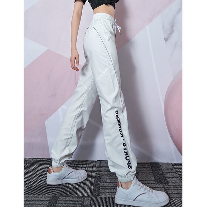 Quần Dài Thể Thao Lưng Cao Dáng Rộng Thời Trang Mùa Hè Cho Nữ