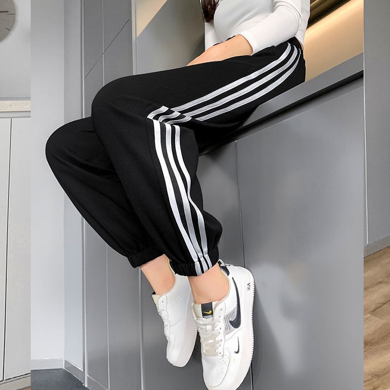 Quần Thể Thao Dài Tới Mắt Cá Chân Dáng Rộng Phong Cách Mới Xuân Thu Dễ Phối Đồ Cho Nữ