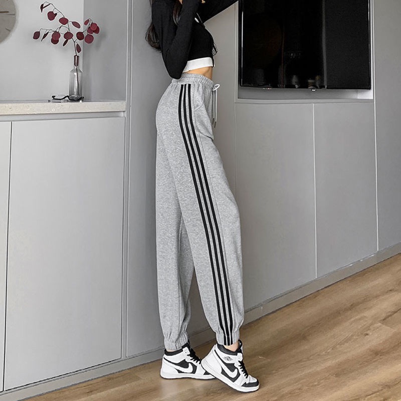 Quần Thể Thao Dài Tới Mắt Cá Chân Dáng Rộng Phong Cách Mới Xuân Thu Dễ Phối Đồ Cho Nữ