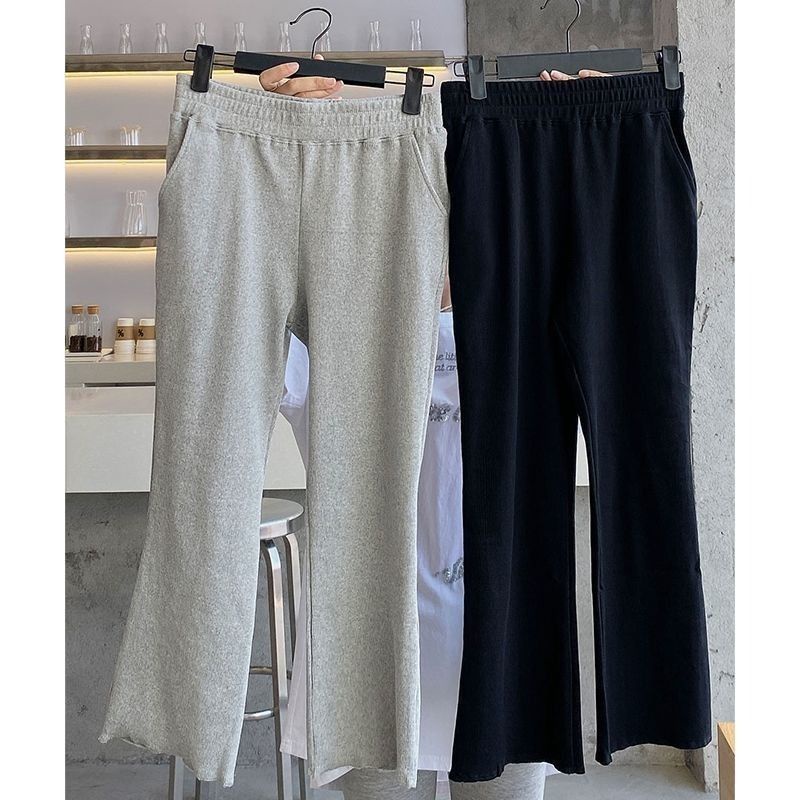 Jiashucheng Quần Thể Thao Dài Đến Mắt Cá Chân Dáng Rộng Bằng Lụa Lạnh Mỏng Kích Thước Lớn Phong Cách Mới Mùa Hè Dễ Phối Đồ