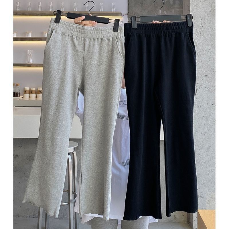 Jiashucheng Quần Thể Thao Dài Đến Mắt Cá Chân Dáng Rộng Bằng Lụa Lạnh Mỏng Kích Thước Lớn Phong Cách Mới Mùa Hè Dễ Phối Đồ