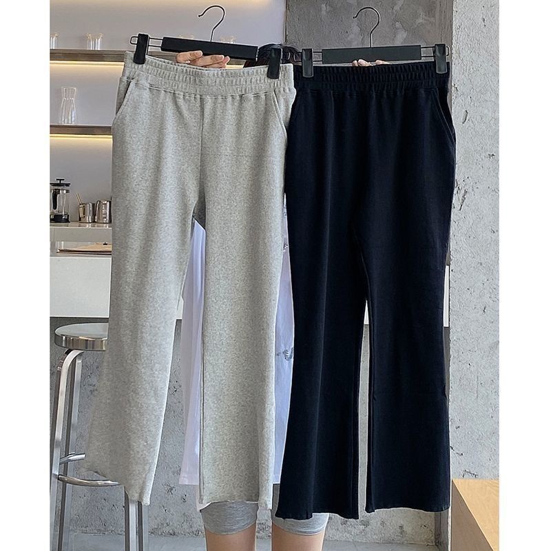 Jiashucheng Quần Thể Thao Dài Đến Mắt Cá Chân Dáng Rộng Bằng Lụa Lạnh Mỏng Kích Thước Lớn Phong Cách Mới Mùa Hè Dễ Phối Đồ