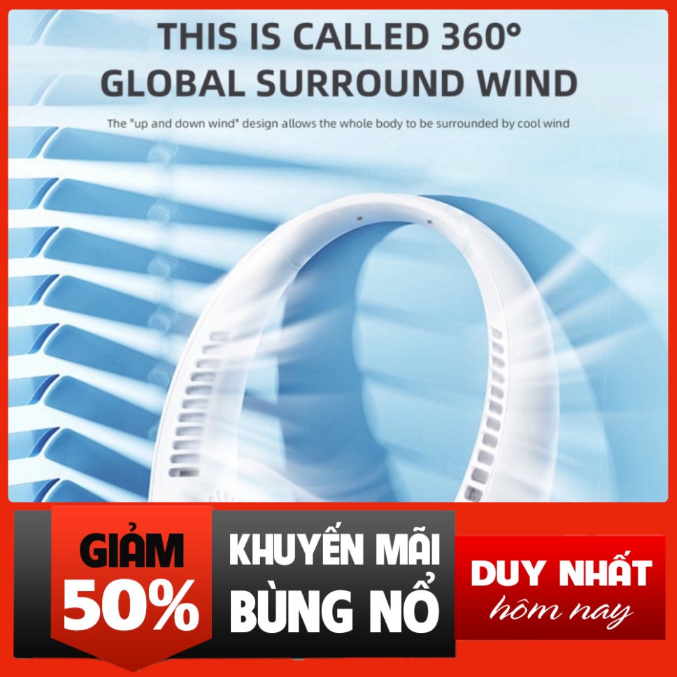 Quạt làm mát mini đeo cổ không cánh có thể sạc lại bằng cổng USB rẻ nhất shopee | BigBuy360 - bigbuy360.vn