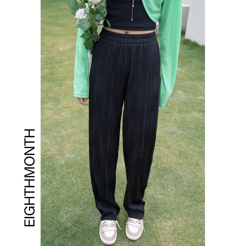 Quần Ống Rộng Lưng Cao Thiết Kế Mỏng Kiểu Dáng Đơn Giản Thiết Kế Mới Thời Trang Mùa Hè Dành Cho Nữ