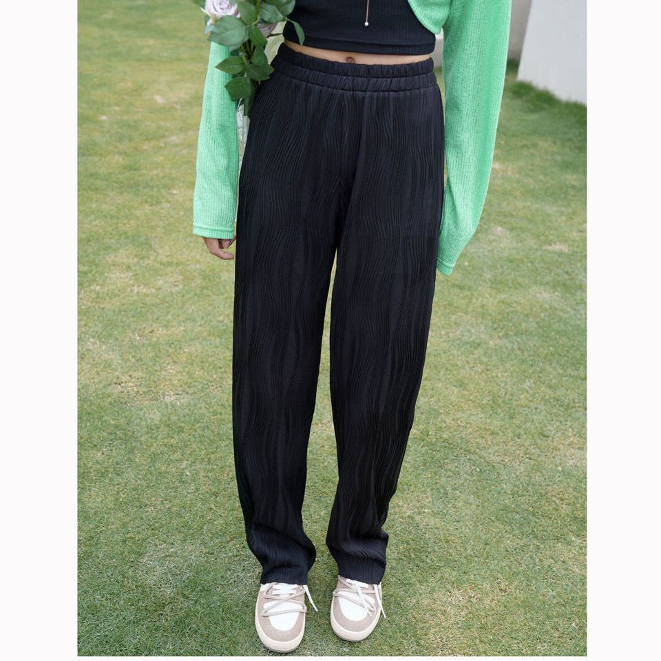 Quần Ống Rộng Lưng Cao Thiết Kế Mỏng Kiểu Dáng Đơn Giản Thiết Kế Mới Thời Trang Mùa Hè Dành Cho Nữ