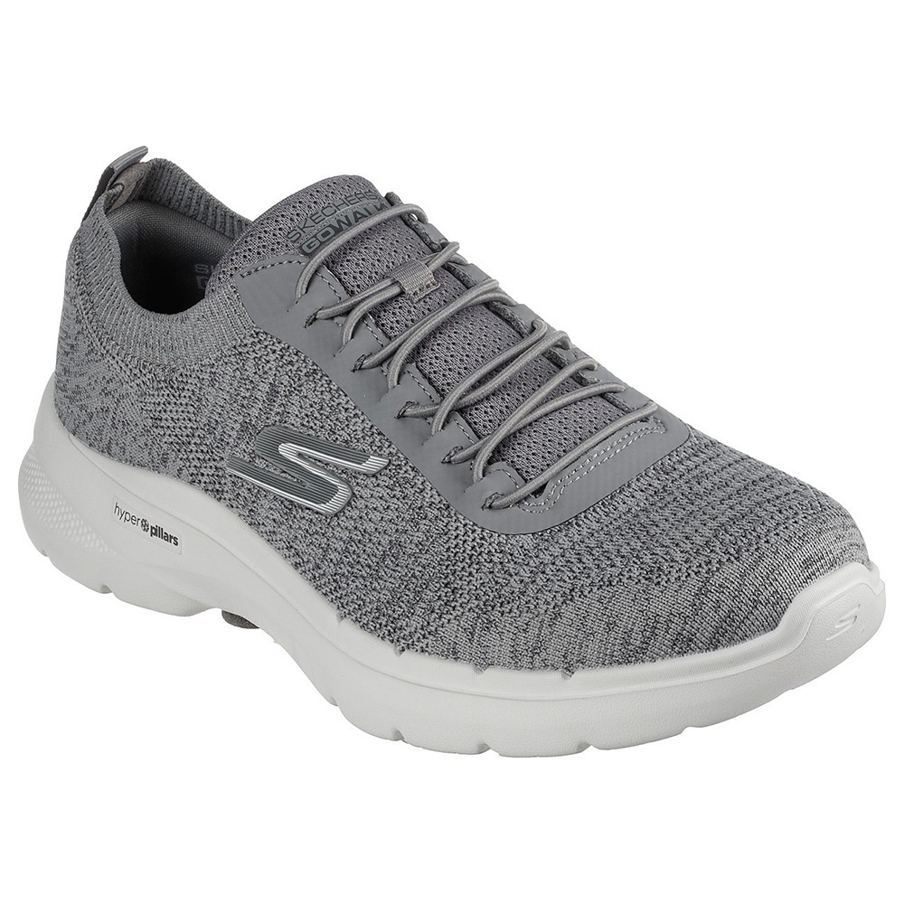 Skechers Nam Giày Thể Thao Đi Bộ GOwalk 6 Walking Air-Cooled Goga Mat - 216275-GRY
