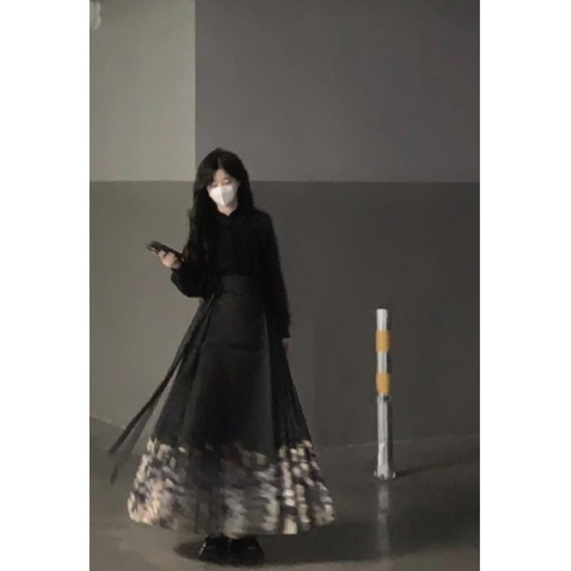 Set Áo Thun + Chân Váy Hai Mảnh Ôm Dáng Phong Cách Trung Hoa Thời Trang Mới 2023 6.253