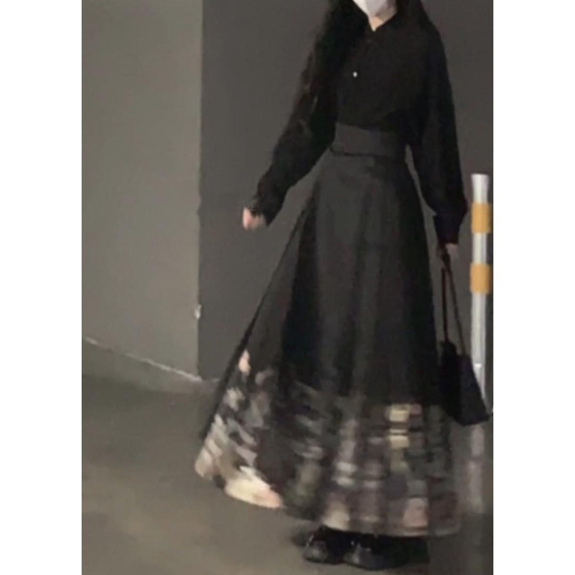 Set Áo Thun + Chân Váy Hai Mảnh Ôm Dáng Phong Cách Trung Hoa Thời Trang Mới 2023 6.253