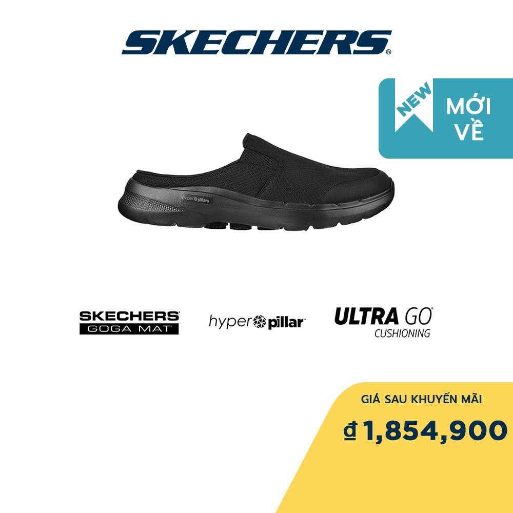 Skechers Nam Giày Thể Thao Đi Bộ GOwalk 6 Walking Air-Cooled Goga Mat - 216270-BBK