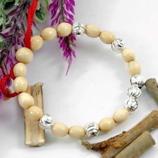 Vòng dâu 7 bi bạc cho bé trai. dây chun. an shop. a2