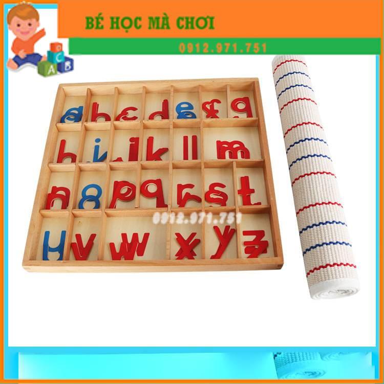 Thảm ngôn ngữ giáo cụ Montessori, Thảm vần montessori CÓ DÒNG KẺ học ghép vần, ghép từ