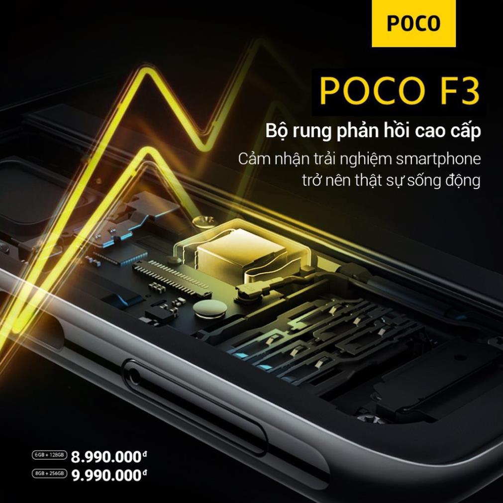 Điện thoại Xiaomi POCO F3 8GB l 256GB - Snapdragon 870 5G - AMOLED 120Hz -Phiên Bản chính hãng New