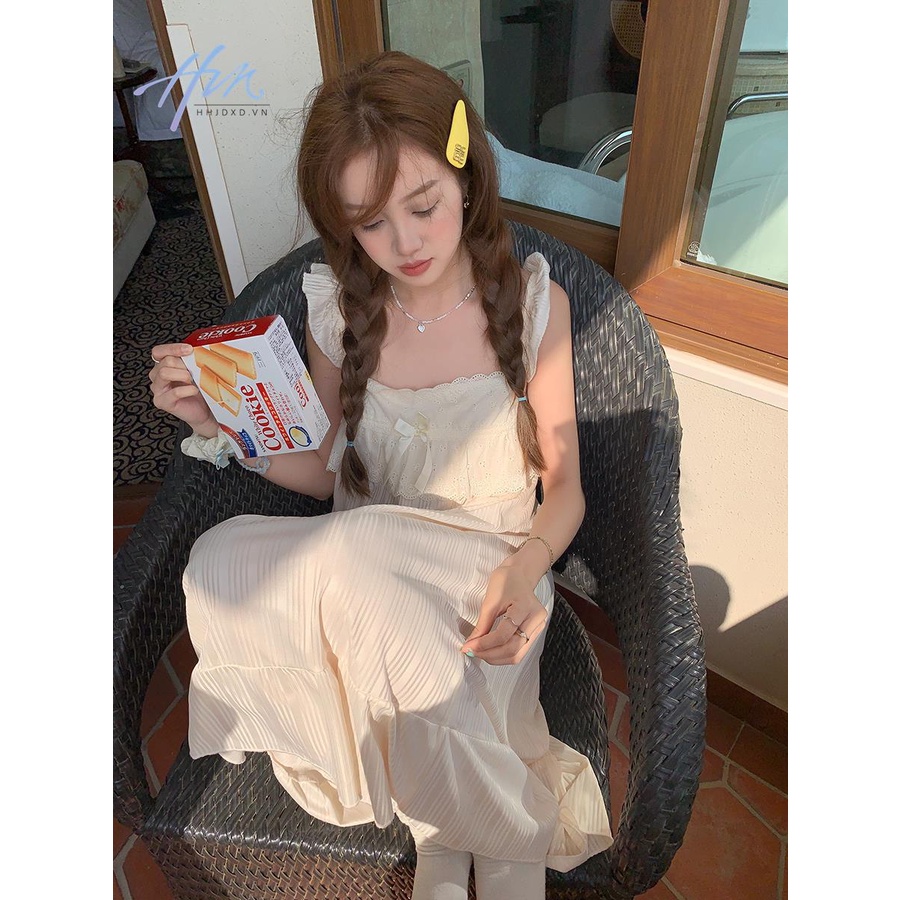 Đầm Ngủ Hai Dây Phối Ren Nhẹ Nhàng Thoải Mái Thời Trang Mùa Hè Dành Cho Nữ