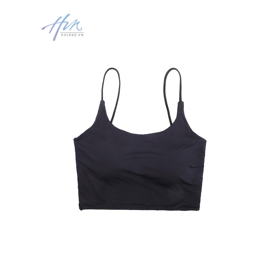 Áo Lót Hai Dây Vải Lụa Mát Thoáng Khí Có Miếng Đệm Ngực Thời Trang Cao Cấp Cho Nữ