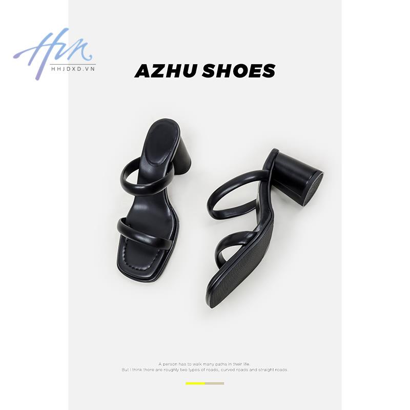 Sandal Cao Gót Một Dây Phong Cách Âu Mỹ Thời Trang Mùa Hè Cho Nữ