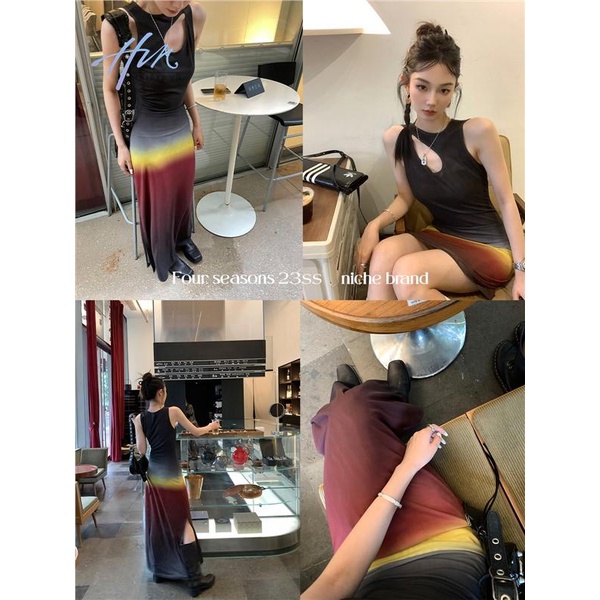 Đầm Dài Không Tay Thiết Kế Độc Đáo Thời Trang Mùa Hè Cho Nữ