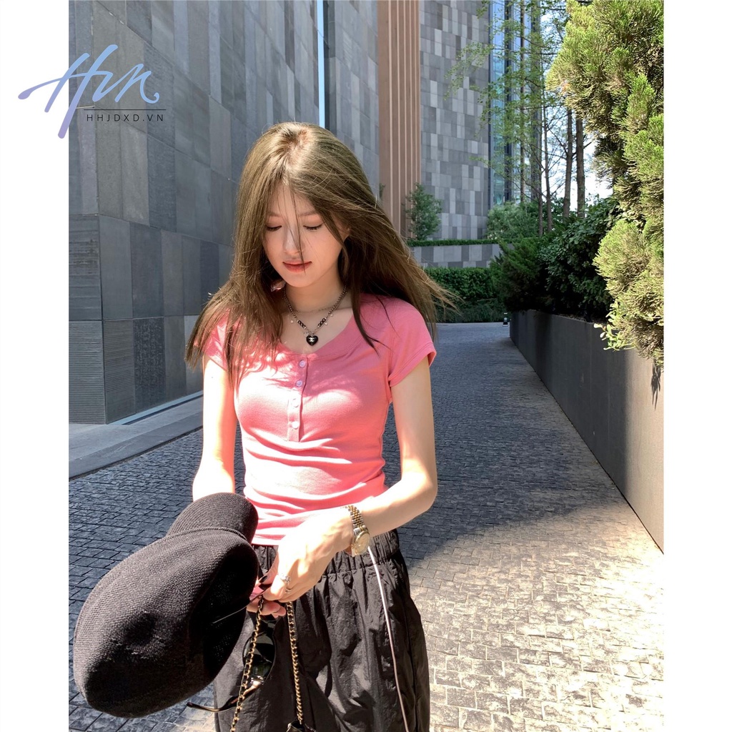 Áo Thun Tay Ngắn Màu Sắc Thời Trang Mùa Hè Cho Phái Nữ