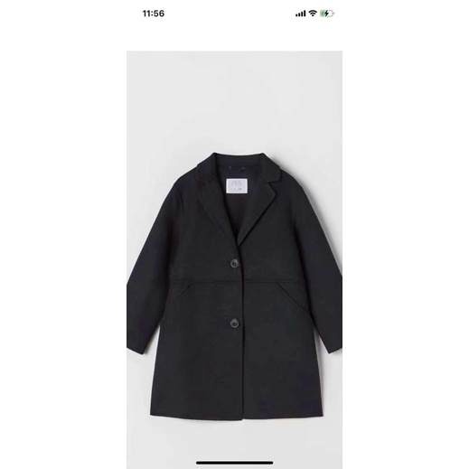 Áo dạ Z.A.R.A dư xịn bé gái màu đen