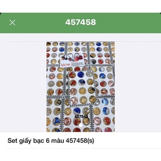 set giấy nhún (giấy bạc) 12 hũ trang trí móng