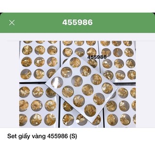 set giấy nhún (giấy bạc) 12 hũ trang trí móng