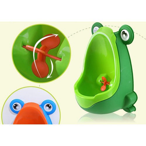 Freeship Bô tiểu đứng cho bé trai, Bồn tiểu cho bé dán tường hình ếch sale hè 50%
