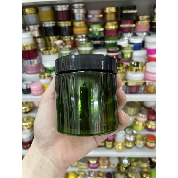 Hủ Lọ Nhựa Pet Xanh Lá Nắp Nhựa 200g