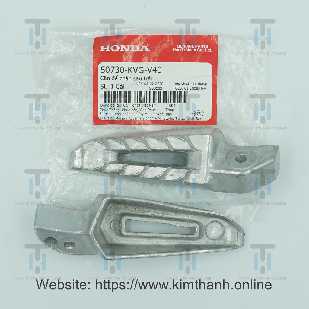 Gác chân sau xếp Airblade 2011 Honda VN _ 50730KVGV40, 50720KVGV40