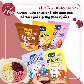 Alvins - Sữa chua khô sấy lạnh cho bé 7m+ gói zip 16g Hàn Quốc