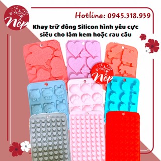 Khay trữ đông Sillicon hình yêu cực siêu cho làm kem hoặc rau câu