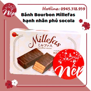 Bánh Bourbon Millefas hạnh nhân phủ socola