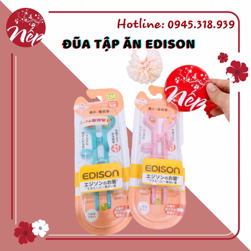 ĐŨA TẬP ĂN EDISON (2 màu) CHO BÉ - NHẬT BẢN