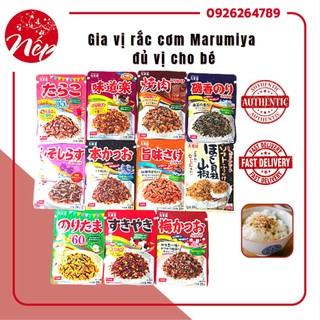 (Date 2023) Gia Vị Rắc Cơm Marumiya Đủ Vị Cho Bé Nhật Bản
